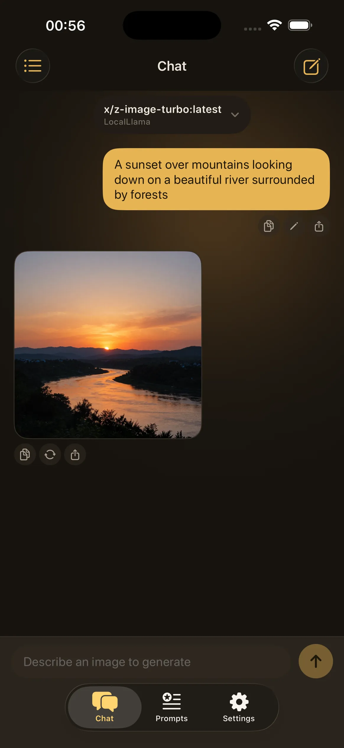 Ollama Mobile – Image generation