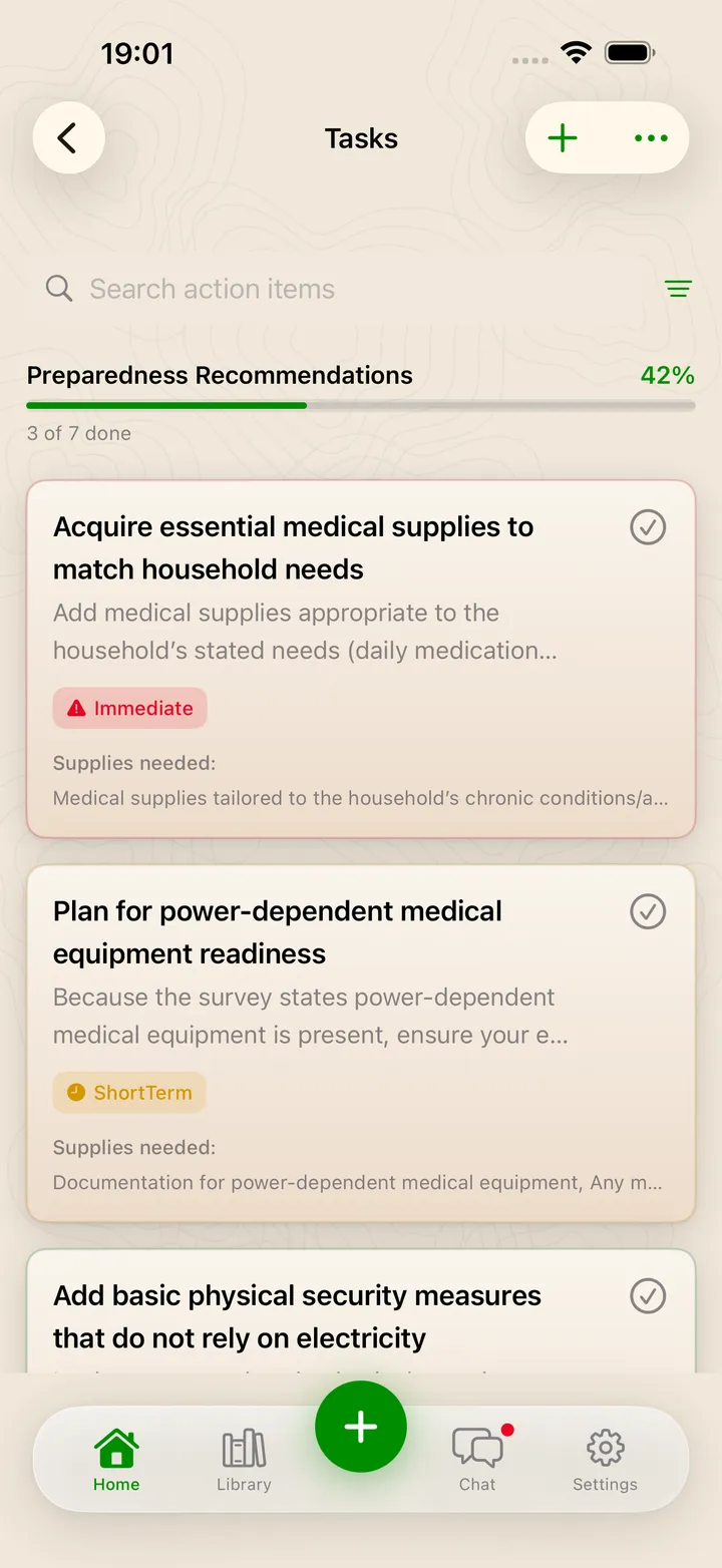 The SHTF App – Preparedness recommendations